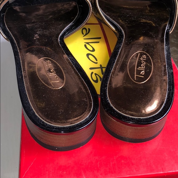 NWT Talbots Beckham Black Leather Sandals Size 8.5 - Picture 5 of 6